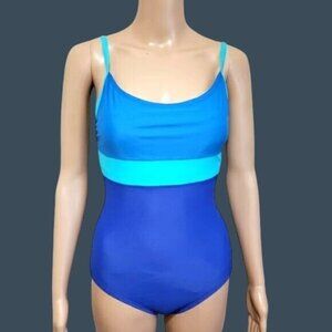 SPEEDO- WOMEN'S BLUE ONE-PIECE BATHING SUIT SIZE 8